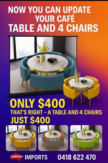 Table and 4 Chairs