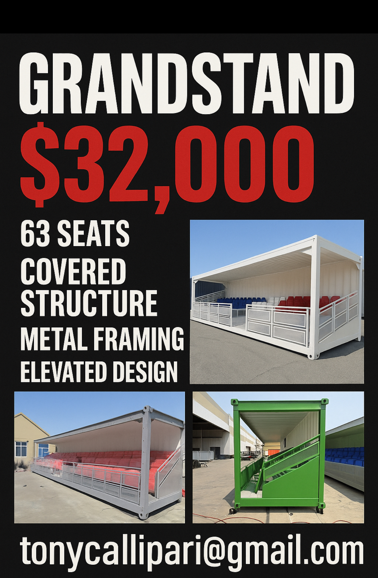 Shipping Container Stadium Seating Stands